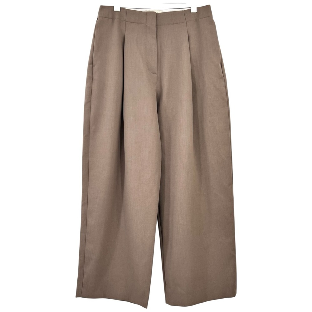 Studio Nicholson Ansell Deep Pleat Volume Pant - Gray Brown Wide Leg Trousers